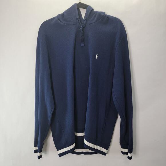 Ralph Lauren Other - Ralph Lauren Ribbed Navy Blue Hoodie Pullover Sleepwear Sweater  Large